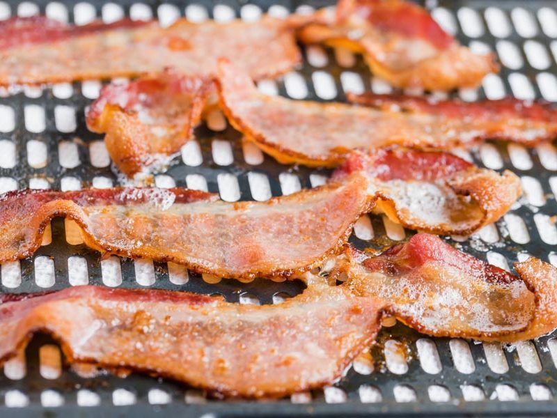 Air fry bacon temperature sale