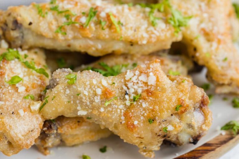 Crispy Garlic Parmesan Wings (oven + air fryer instructions)