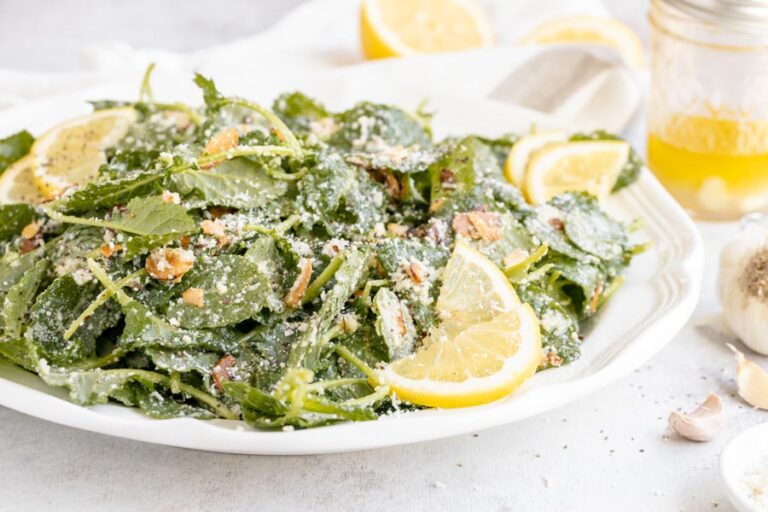 Kale Salad With Lemon Garlic Dressing   Kale Salad 3 768x512 