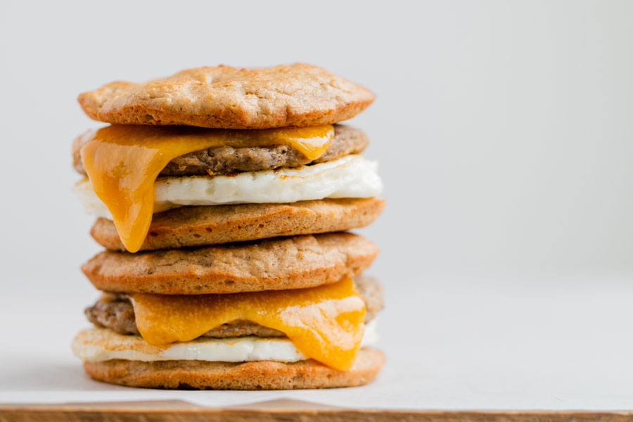 Make-Ahead Egg & Cheese Breakfast Sandwiches (with Keto Option)
