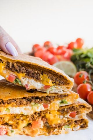 Keto Crunchwrap Supreme (with a crunchy tostada shell)