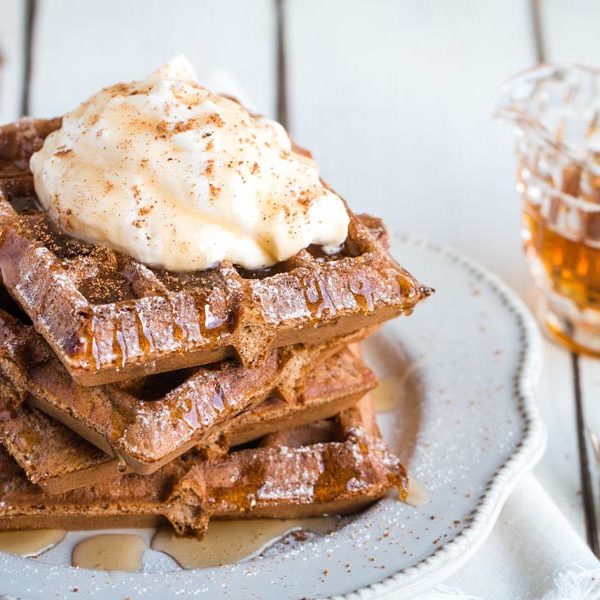 Easy Keto Gingerbread Waffles - All Day I Dream About Food