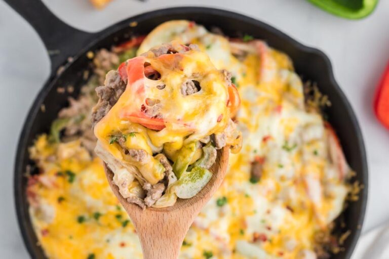 Philly Cheesesteak Casserole (Three Cheese Blend)