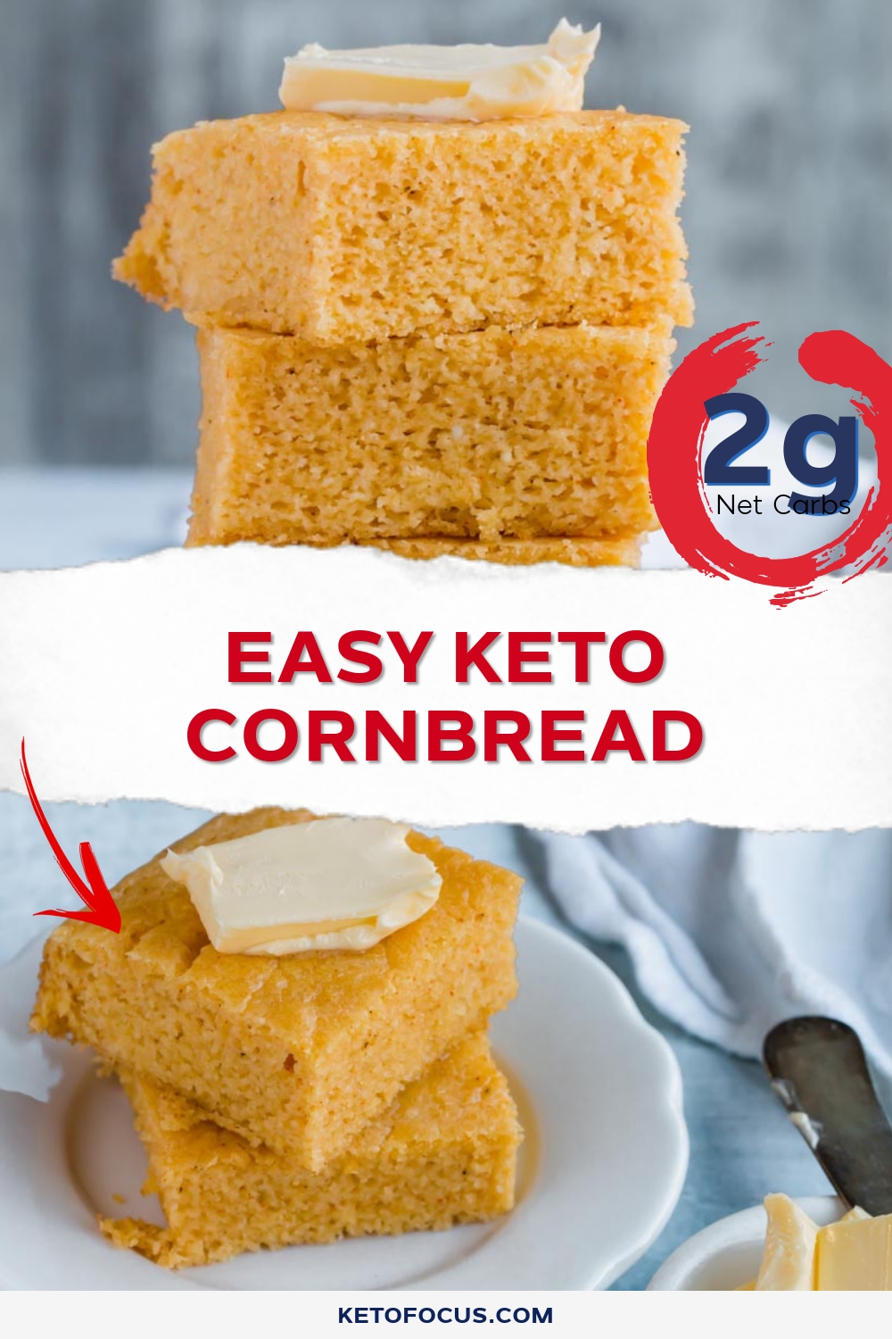 Easy Keto Cornbread Recipe - Ketofocus